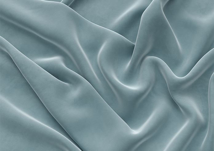 Ultra Luxe Velvet, Blue Cloud - Motorised Roman Blind - Image 4